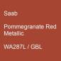 Preview: Saab, Pommegranate Red Metallic, WA287L / GBL.